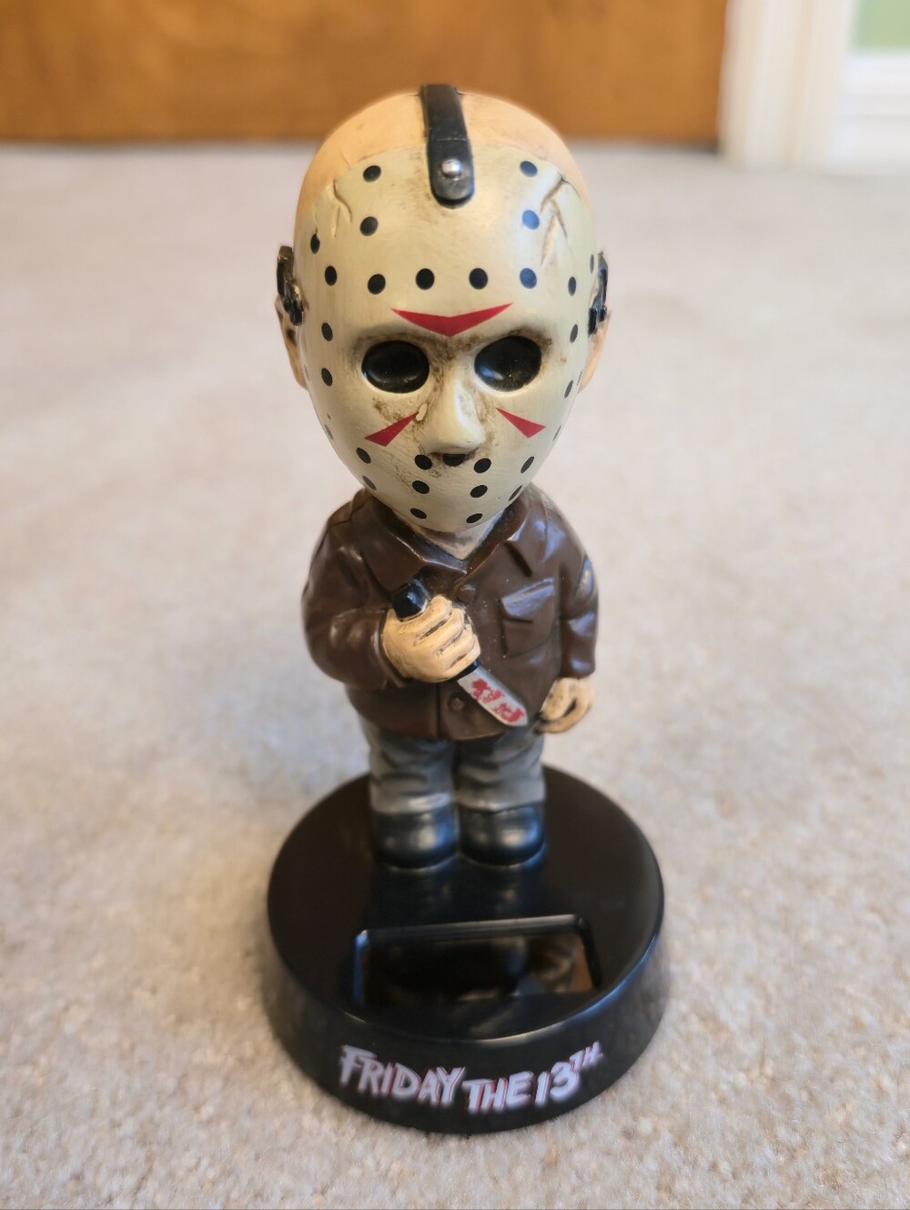 Friday the 13th Jason Voorhees Solar Bobbler ~